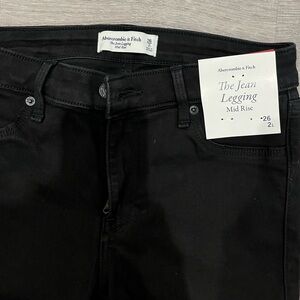NWT Abercrombie & Fitch black skinny jeans 2 long